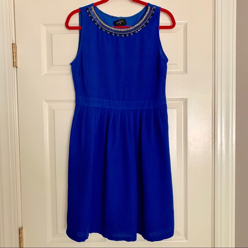 Beaded Neckline Cocktail Dress